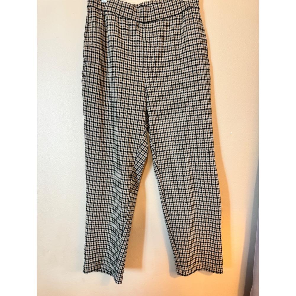 14th & Union Womens Houndstooth Pull On Pants Brown Black White Size M NB0606-2